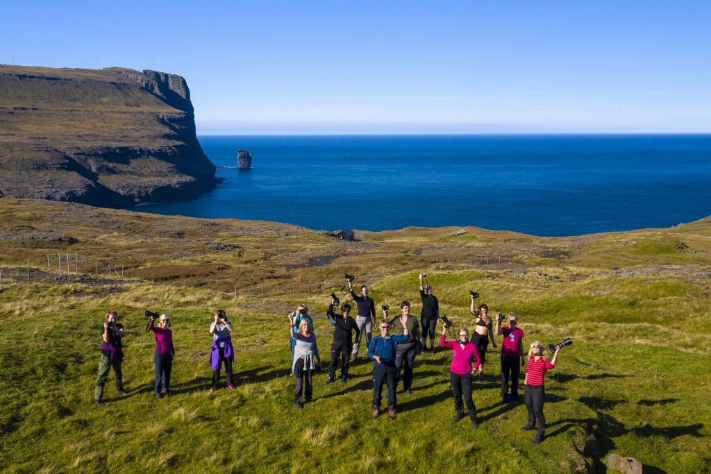 Gruppebilde fra fotoworkshop på Færøyene